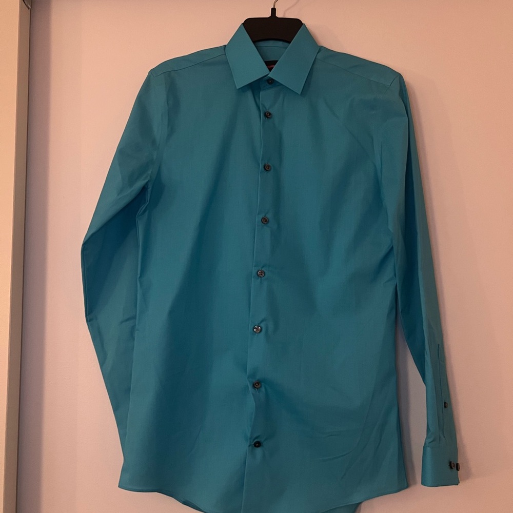 jf j.ferrar Teal Dress Shirt